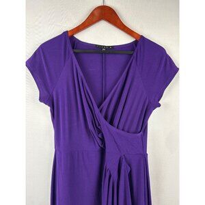 Tiana B. Womens Purple Wrap Dress PS